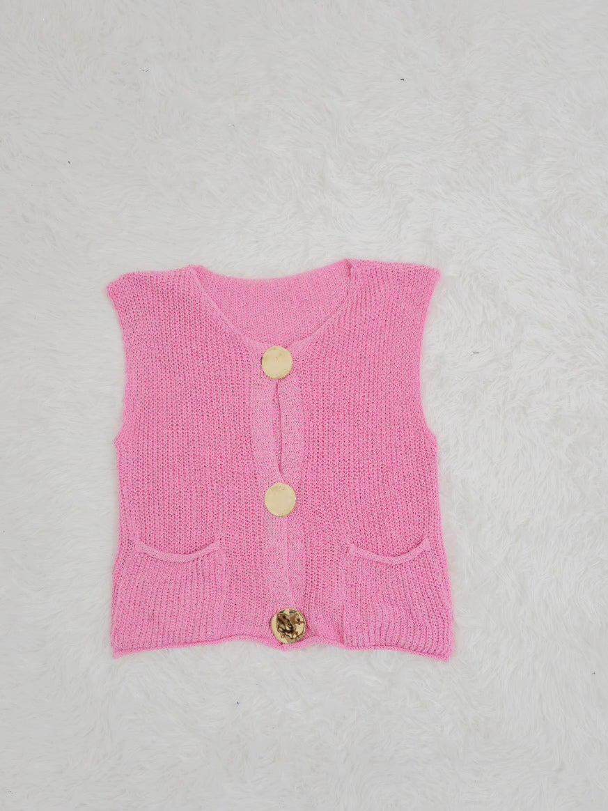 Cardigan smanicato