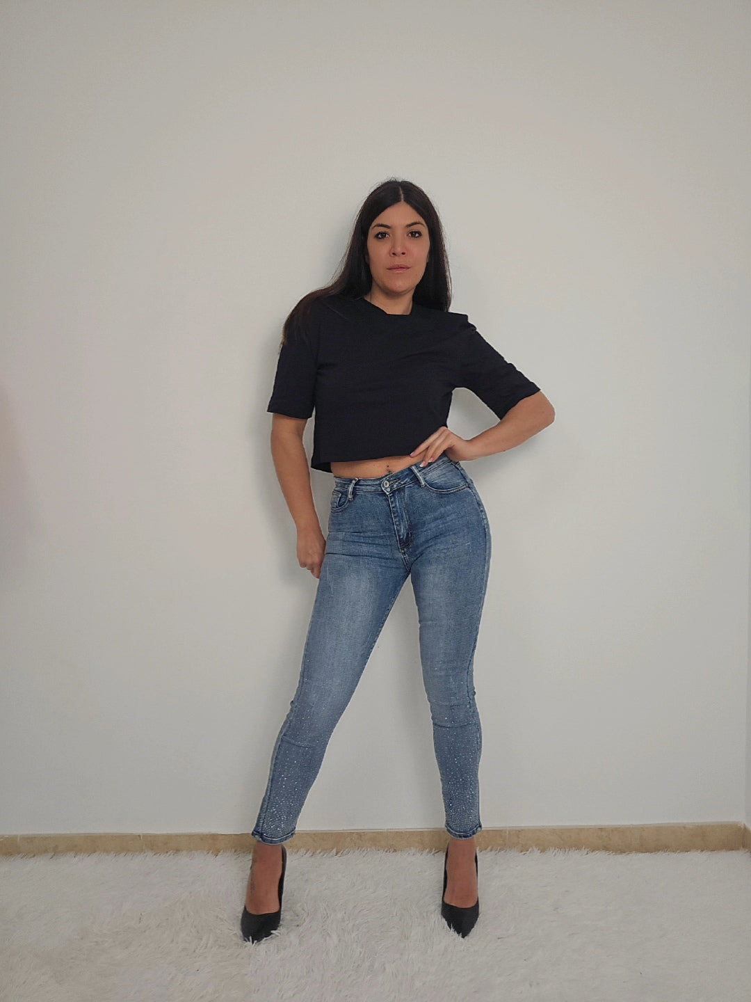 Jeans skinny brillantini
