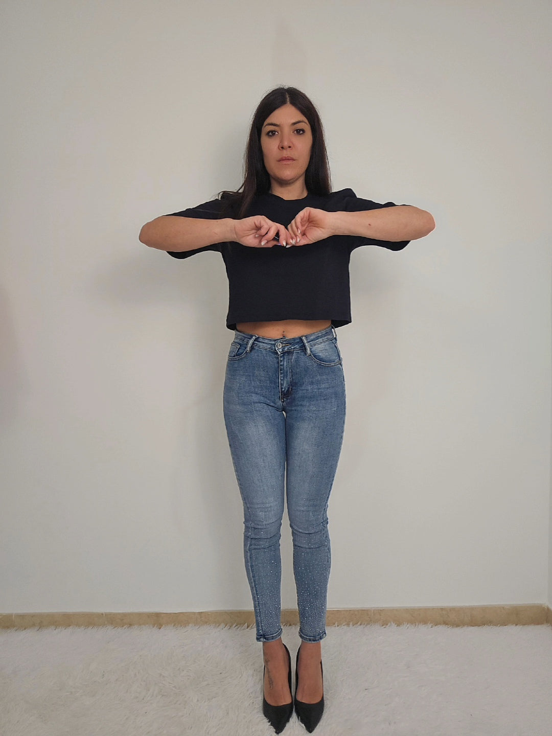 Jeans skinny brillantini