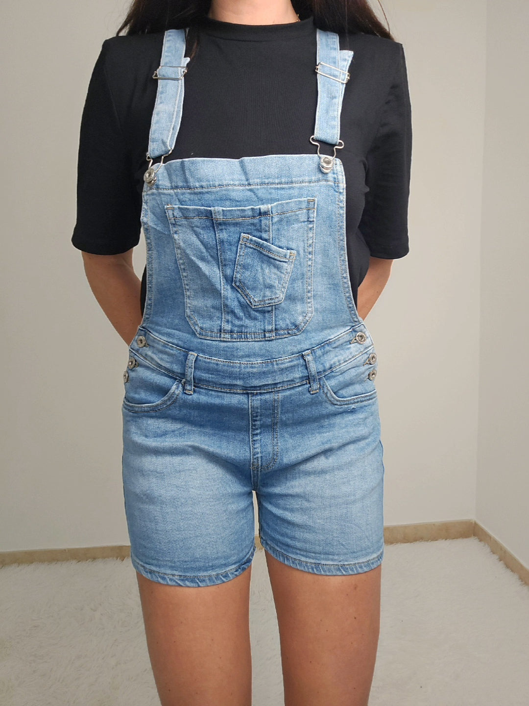 Salopette jeans corta