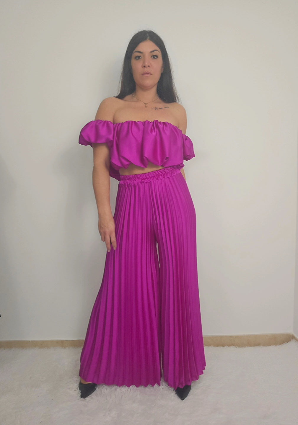 Coordinato plissettato