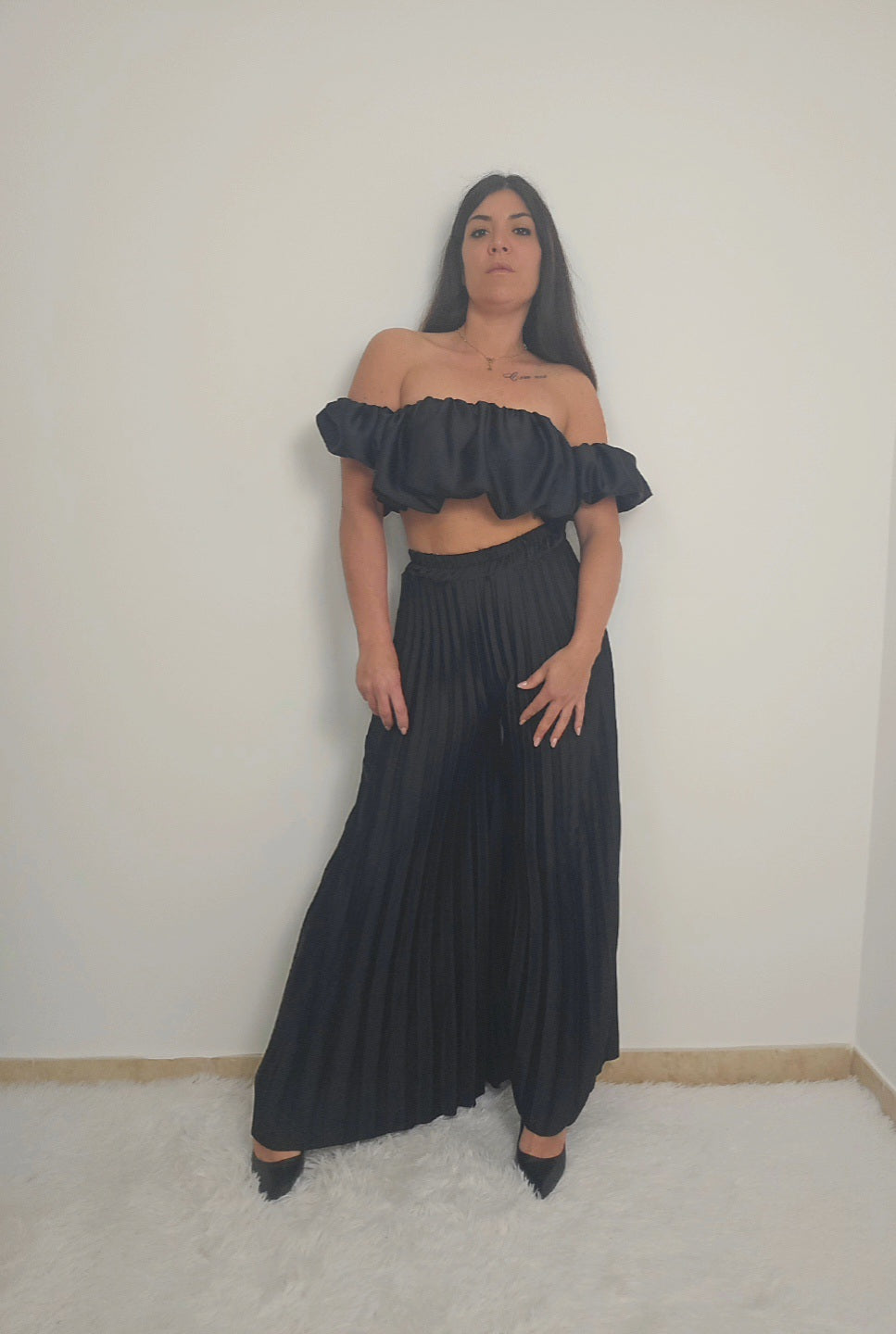 Coordinato plissettato