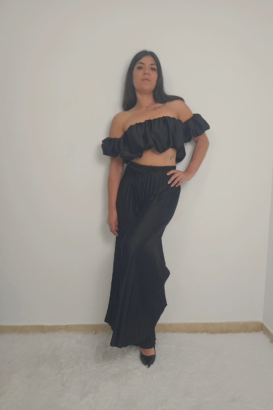 Coordinato plissettato