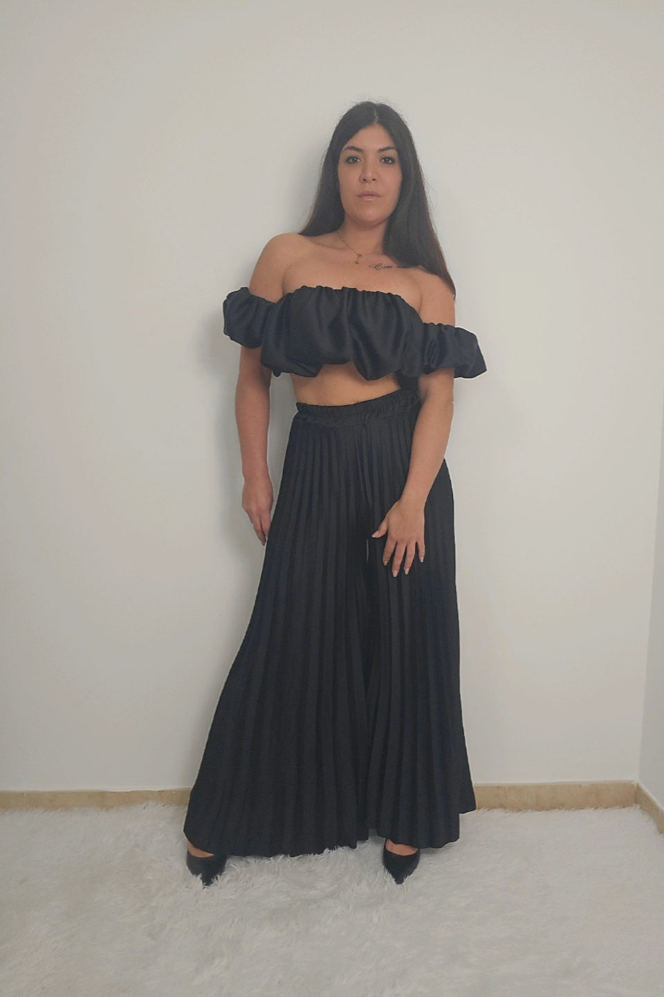 Coordinato plissettato