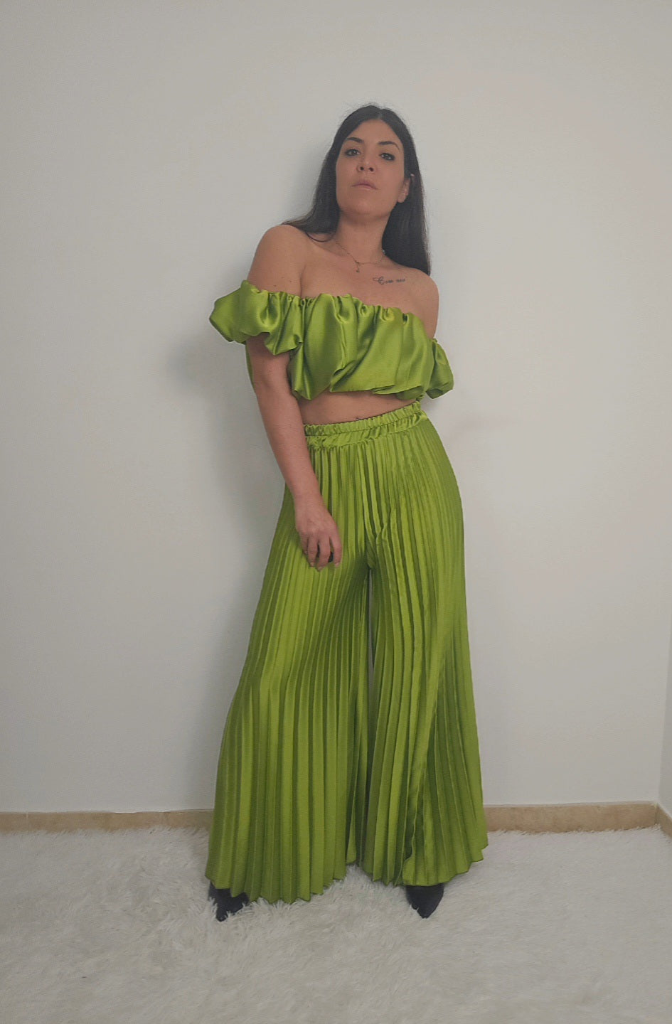 Coordinato plissettato