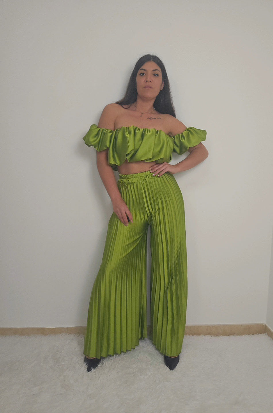 Coordinato plissettato