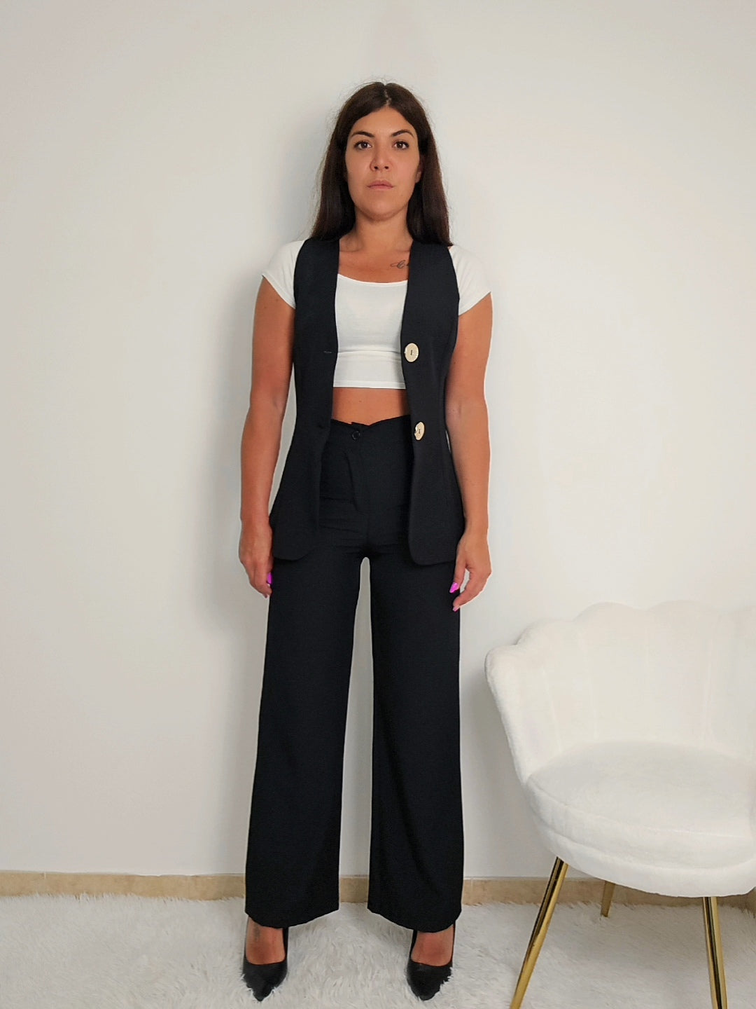 coordinato gilet e pantalone