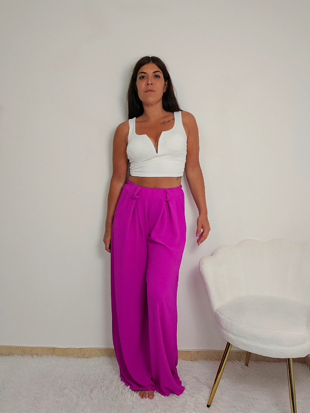 pantalone magenta