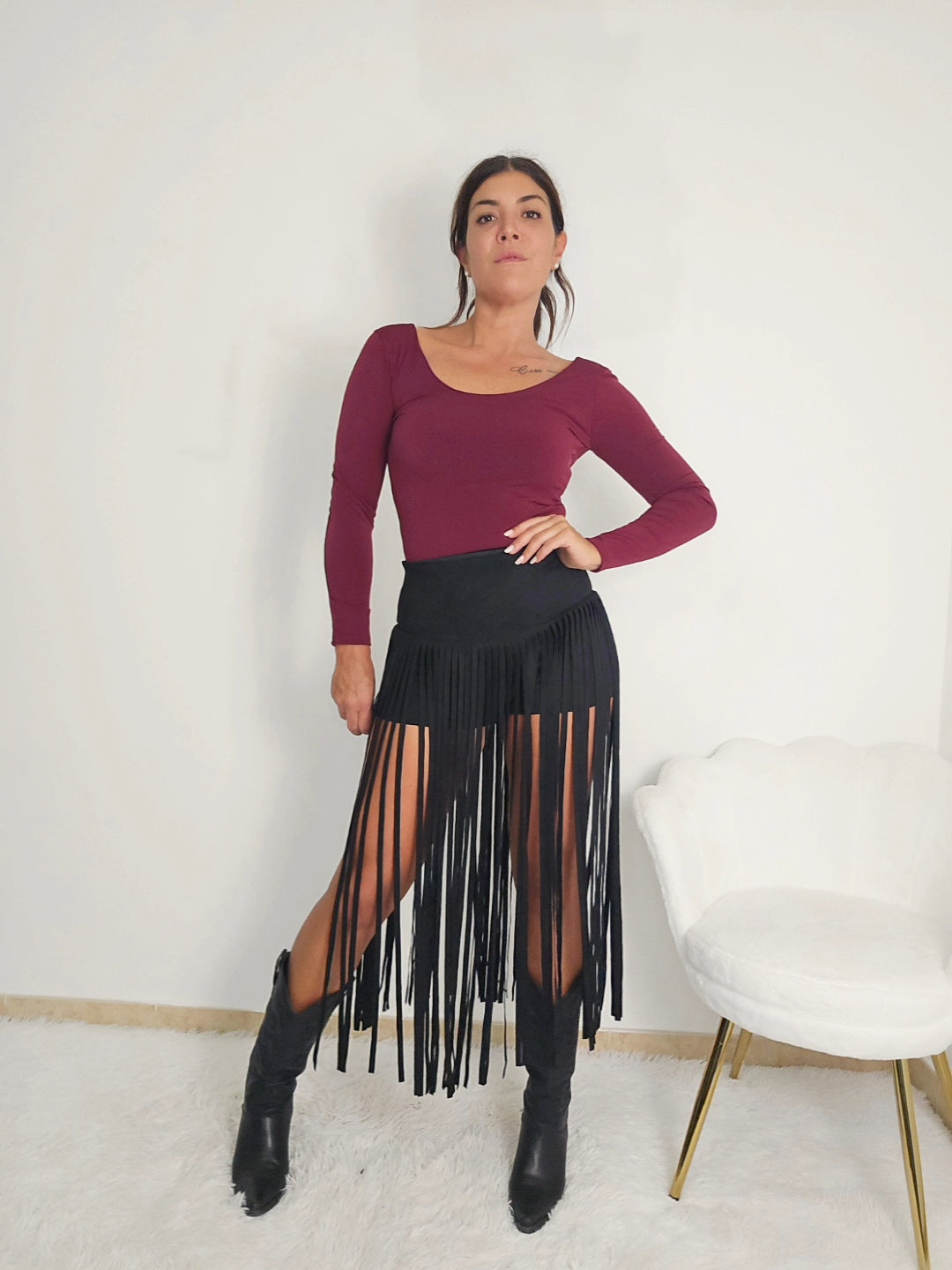 Pantaloncino frange