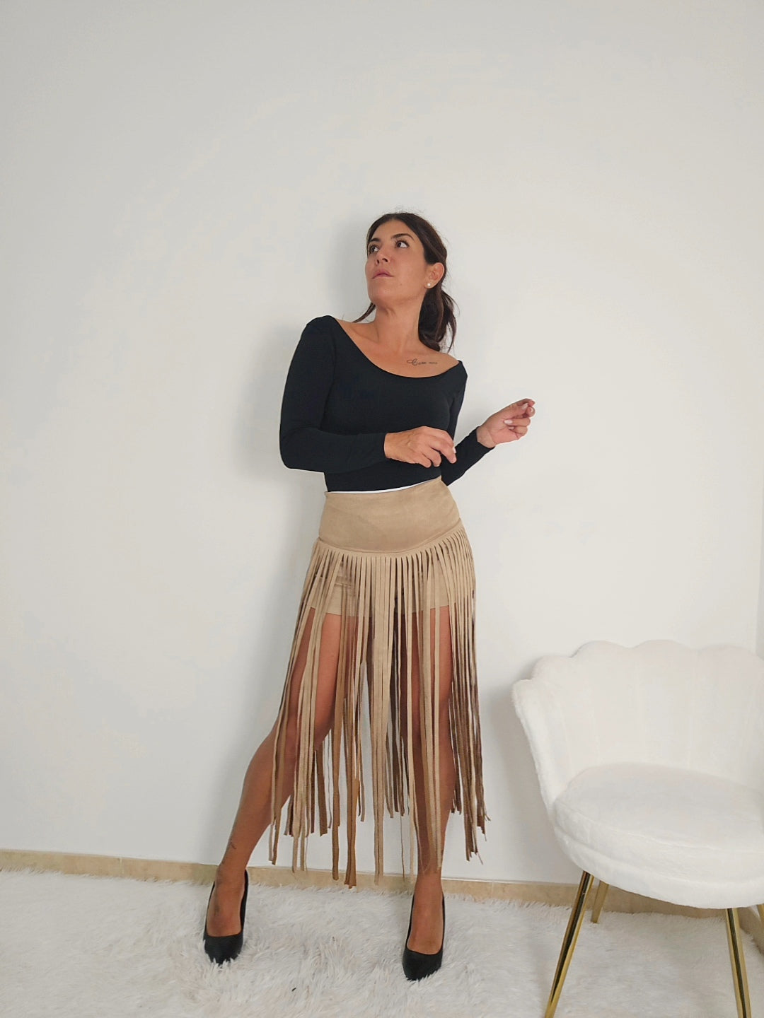 Pantaloncino frange