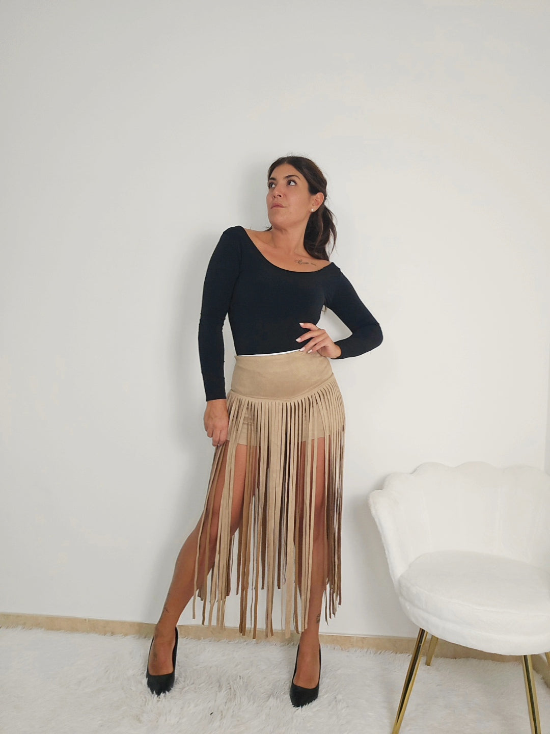 Pantaloncino frange