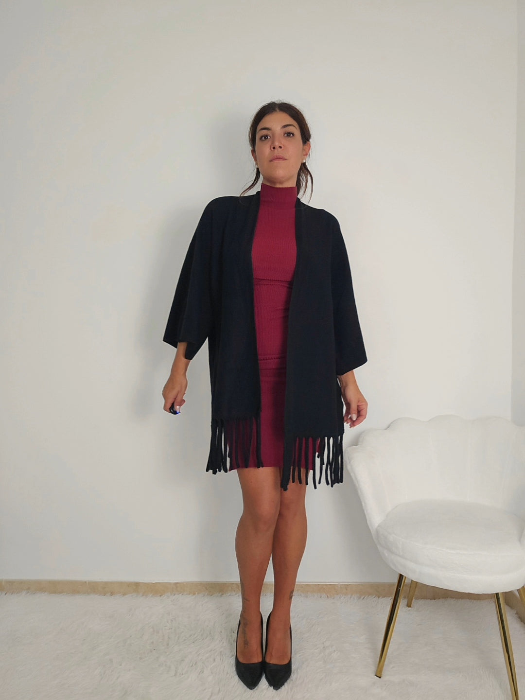 Cardigan frange
