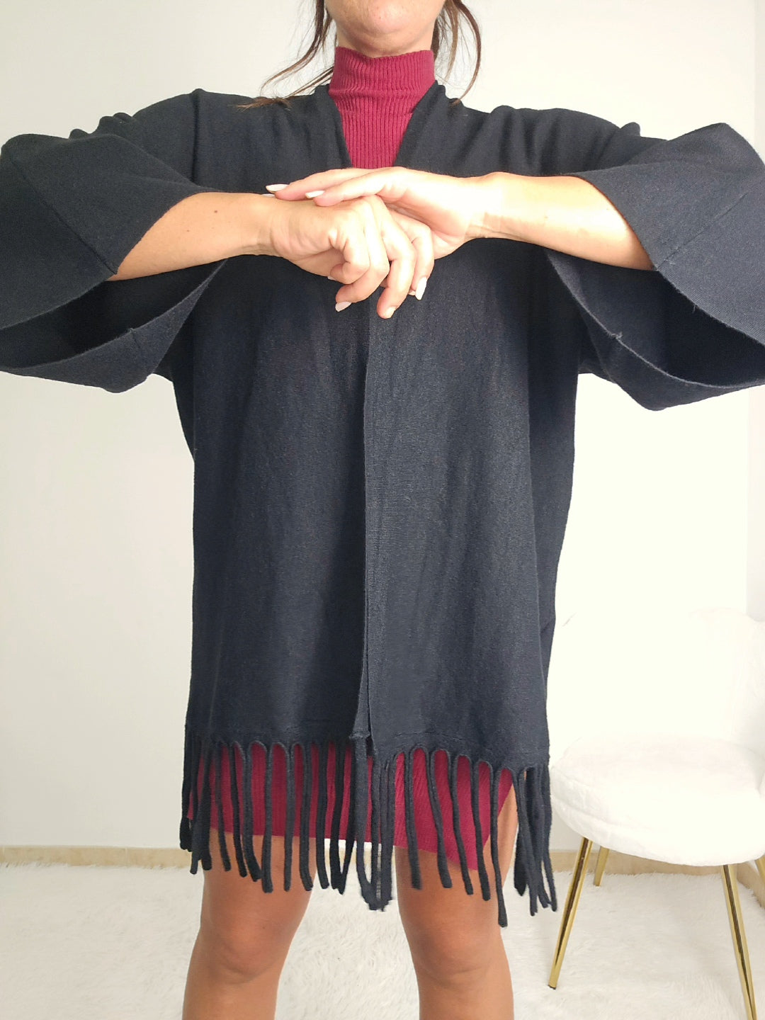 Cardigan frange