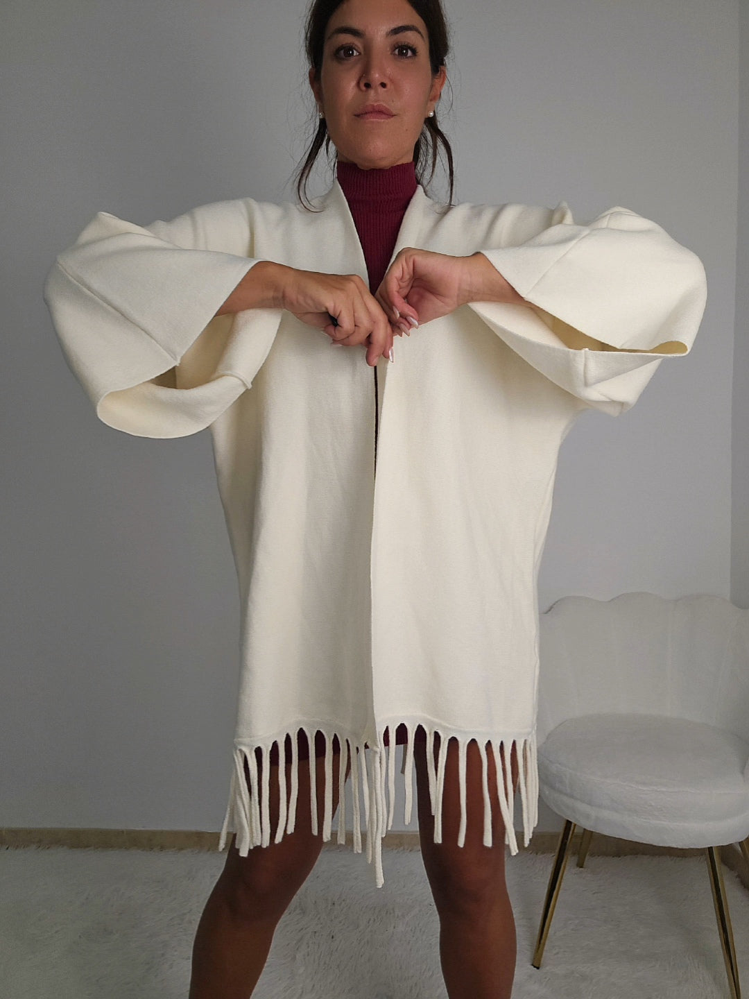 Cardigan frange