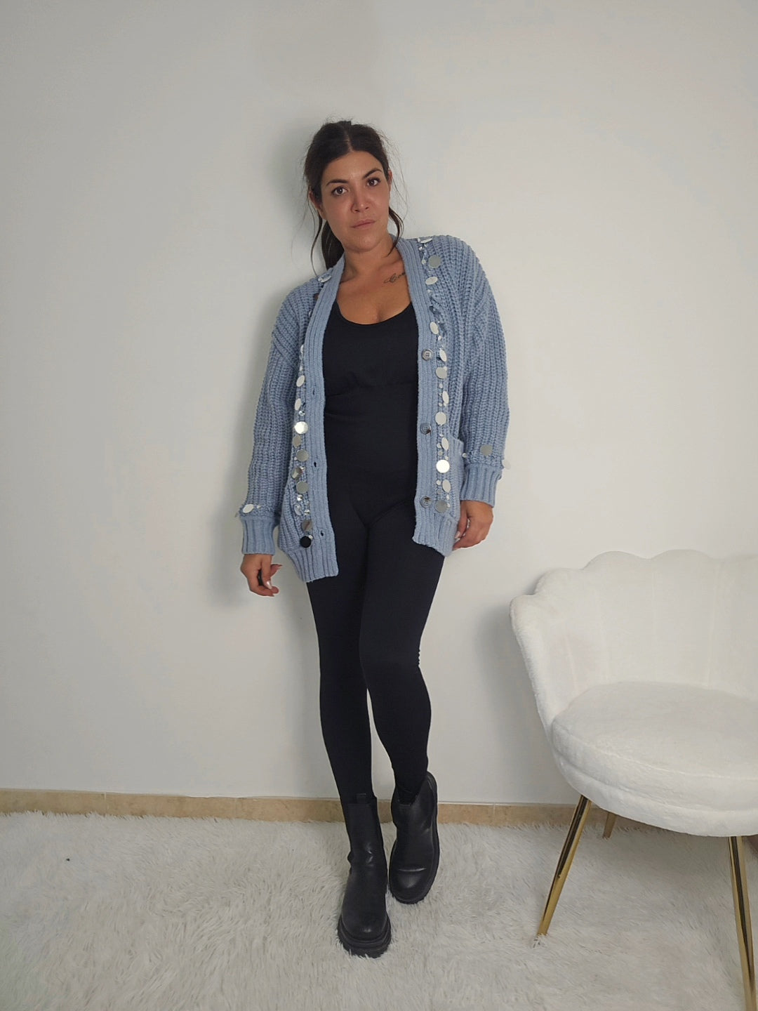 Cardigan celeste