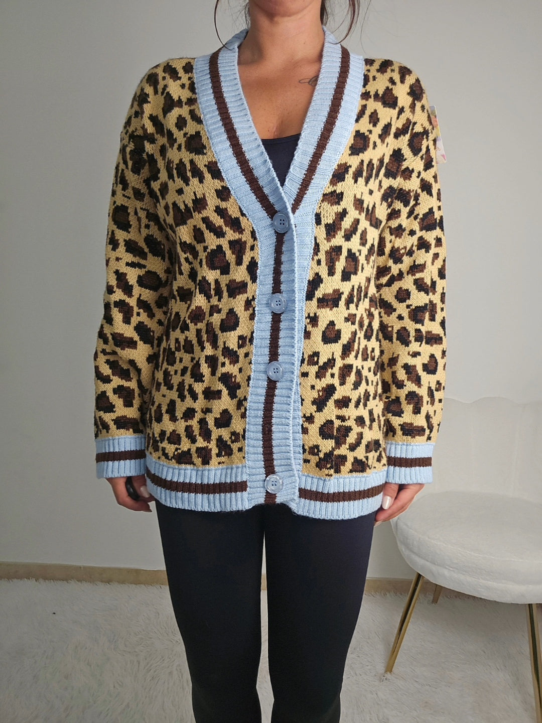 Cardigan maculato