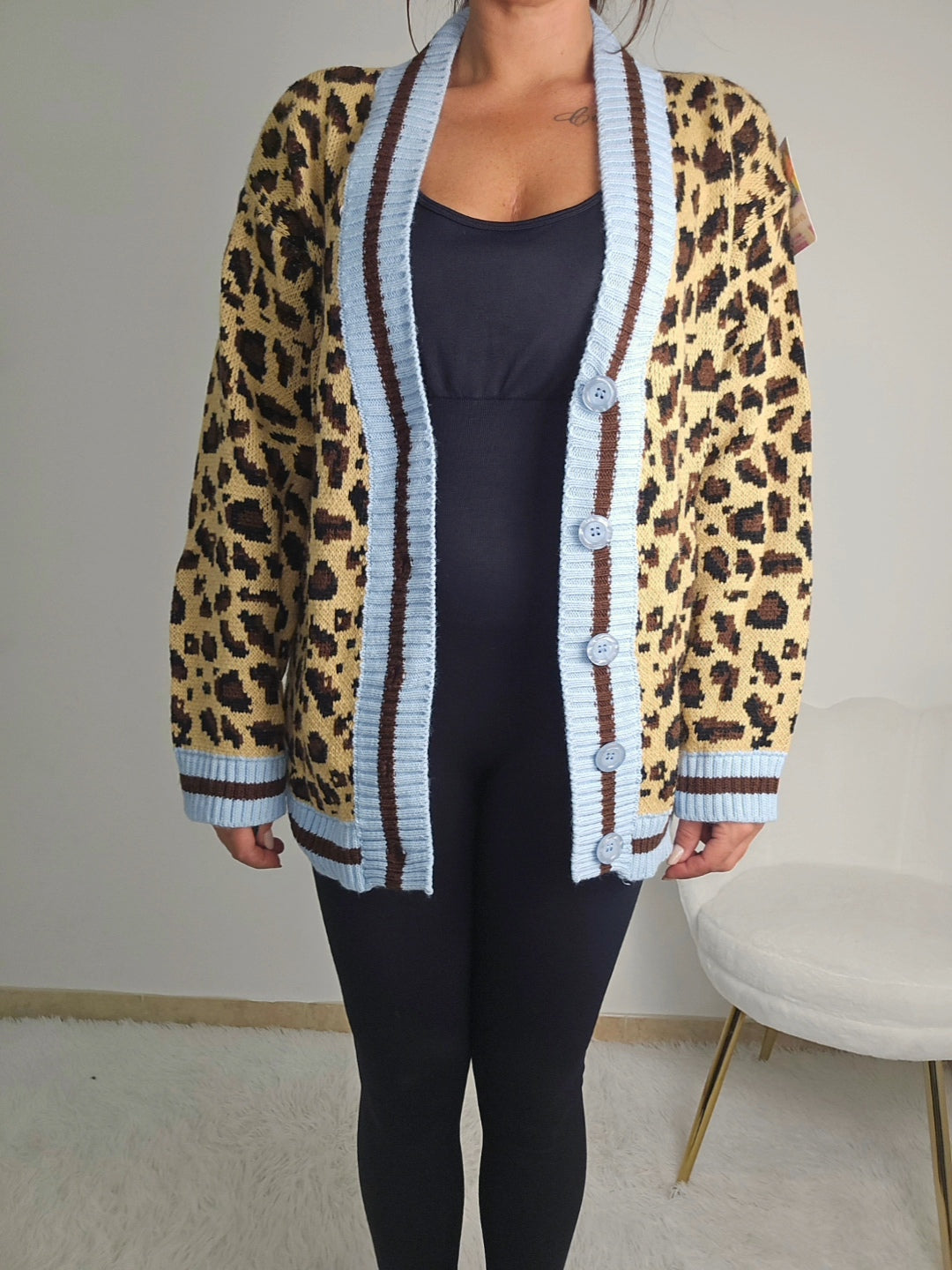 Cardigan maculato