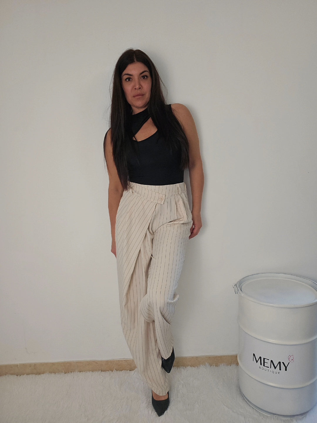 Pantalone palazzo a righe