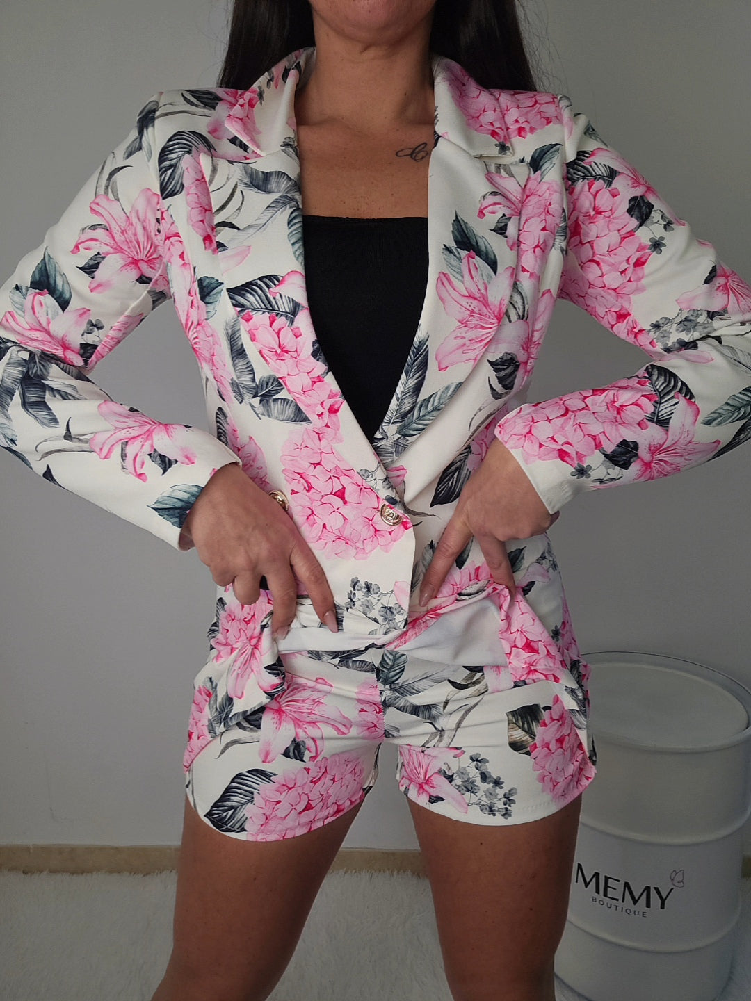 Coordinato flower bianco