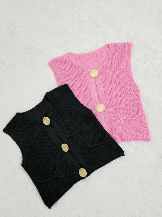 Cardigan smanicato