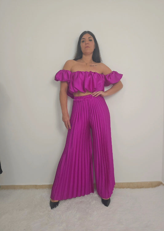 Coordinato plissettato