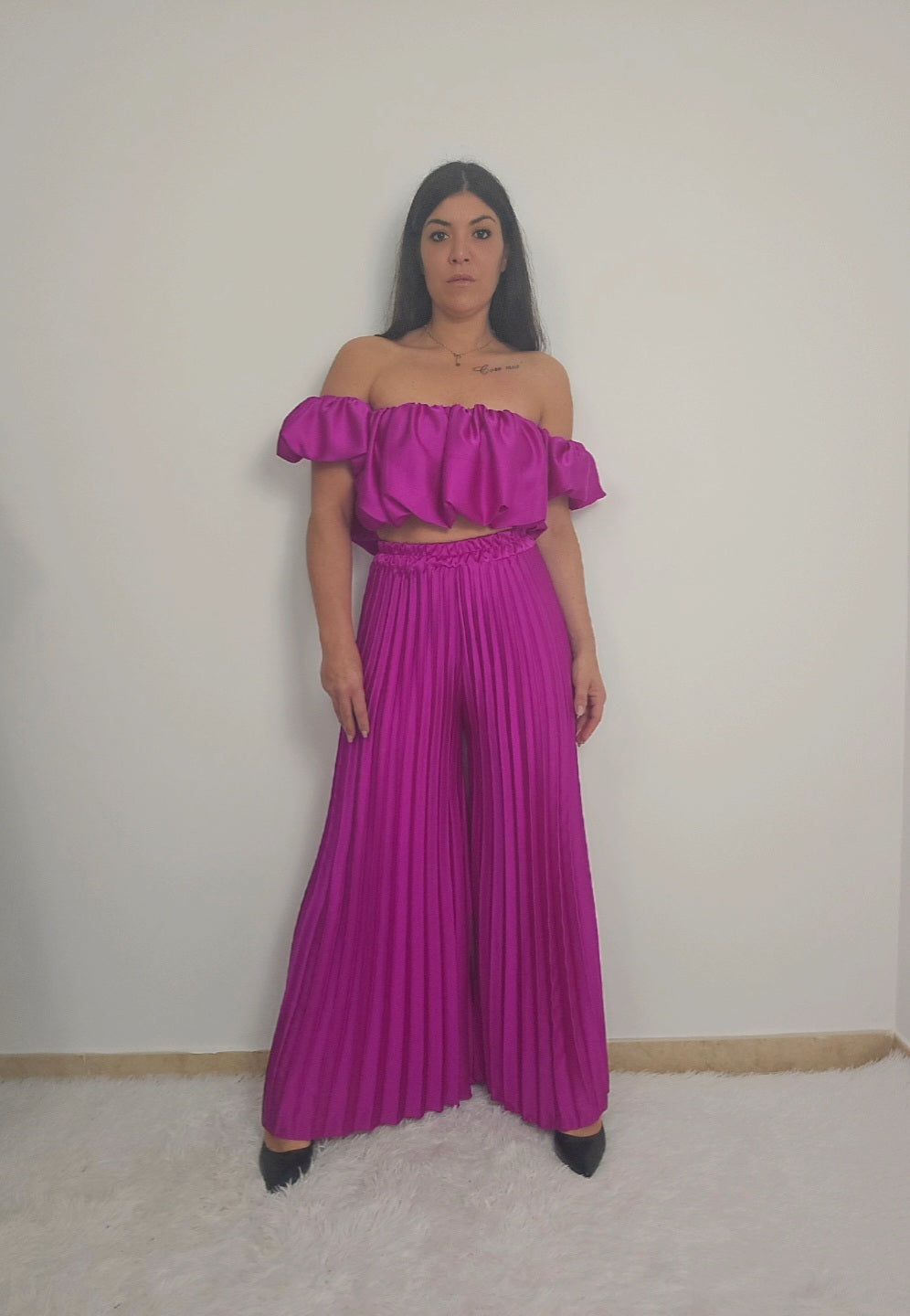 Coordinato plissettato