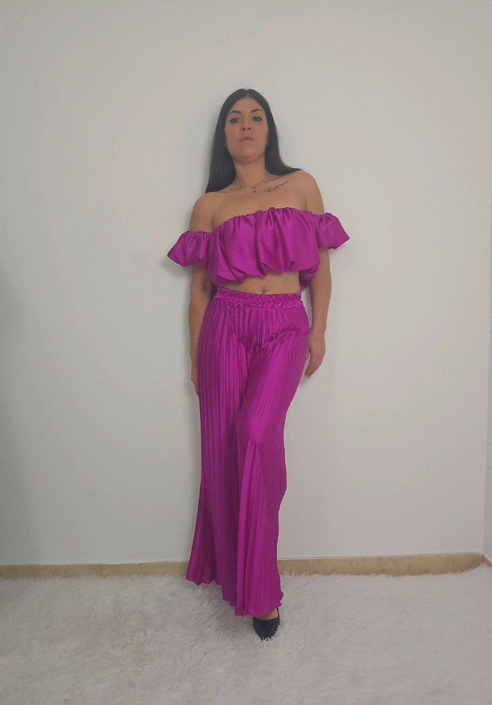Coordinato plissettato