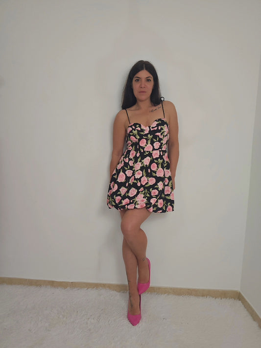 vestitino pink roses