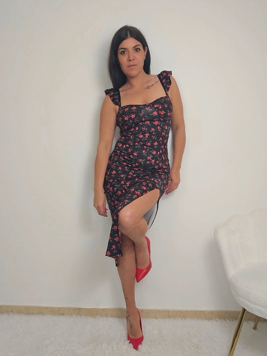 vestitino midi floreale