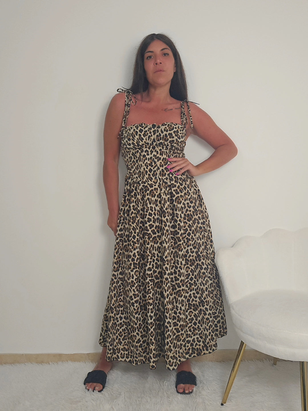 vestitino midi maculato