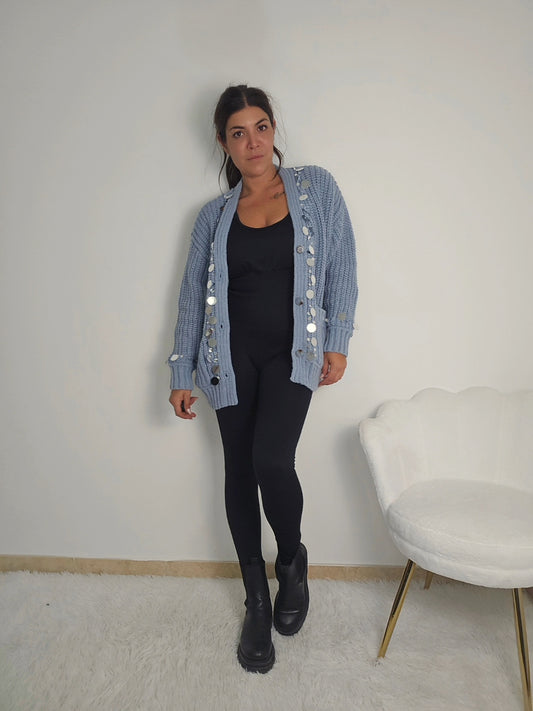 Cardigan celeste