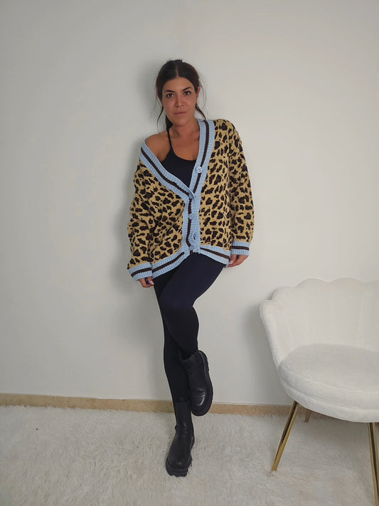 Cardigan maculato