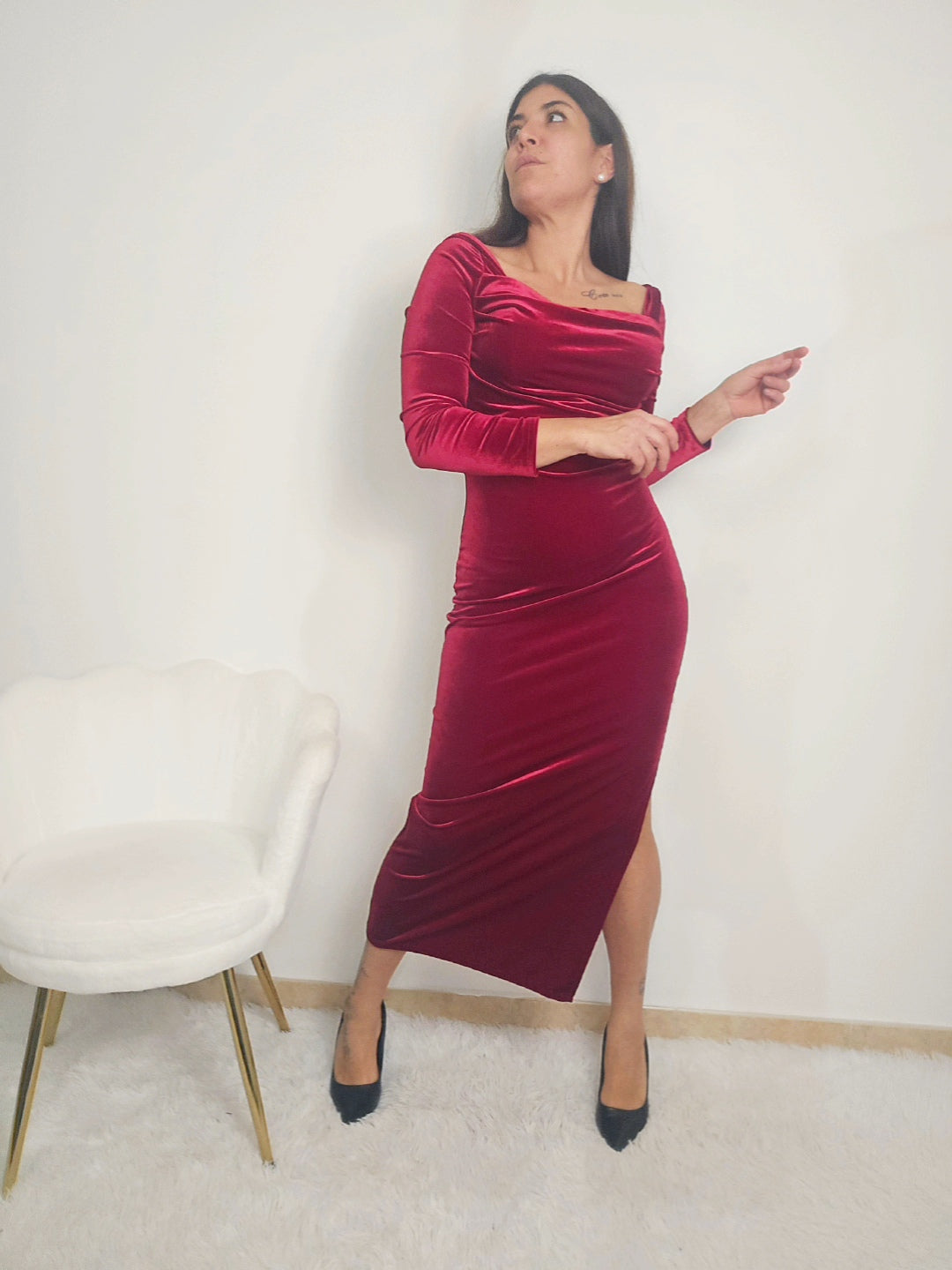 Vestito chic velluto