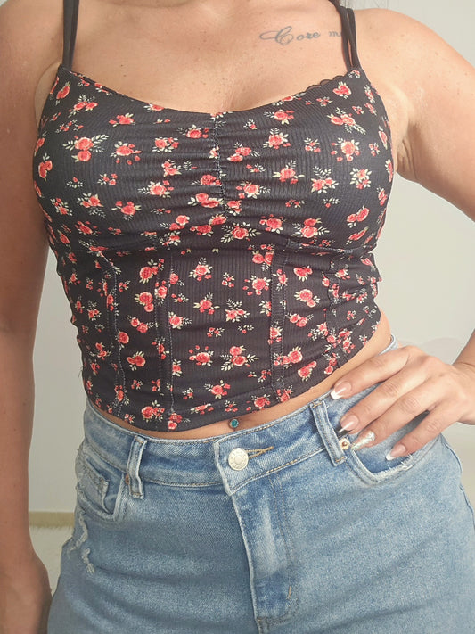 maglia costine flower