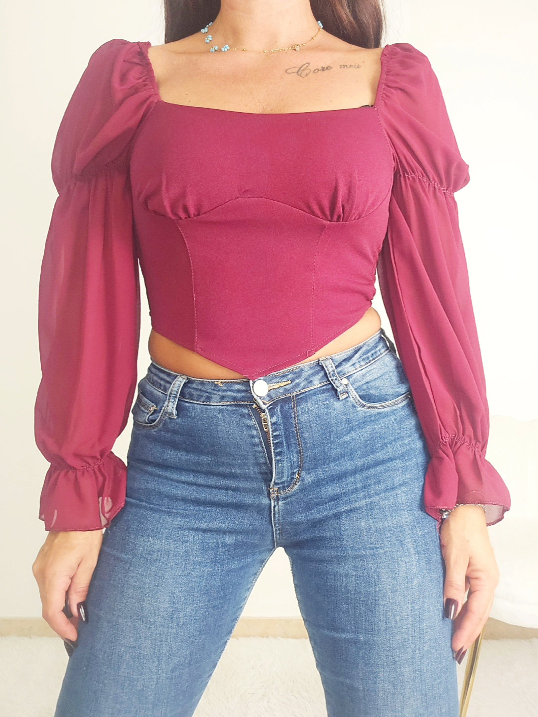 top crop corsetto