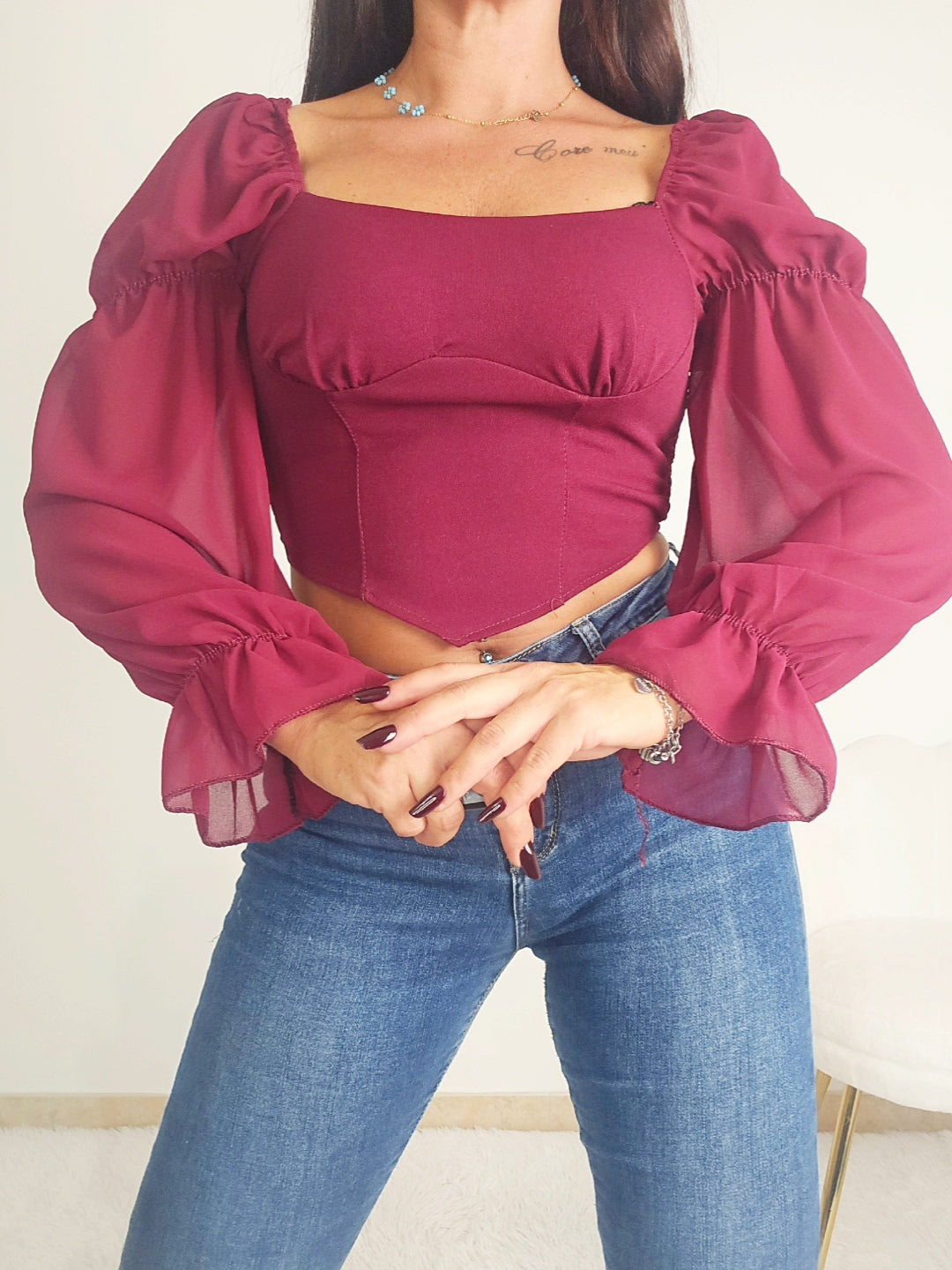 top crop corsetto