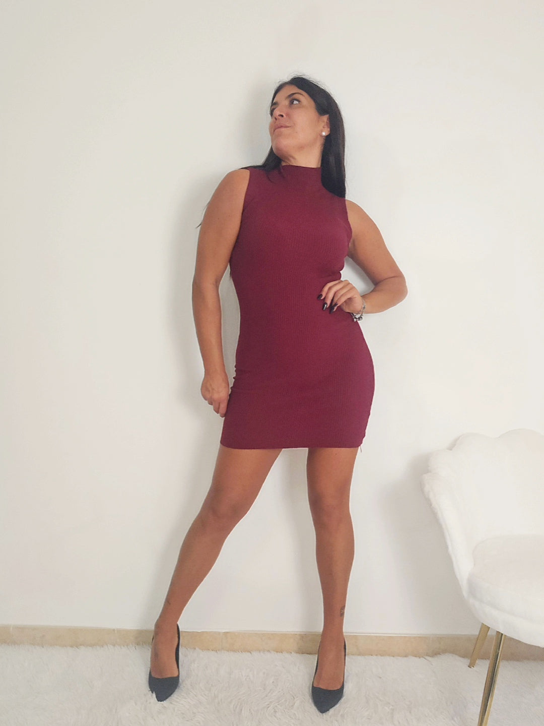 abito mini a costine